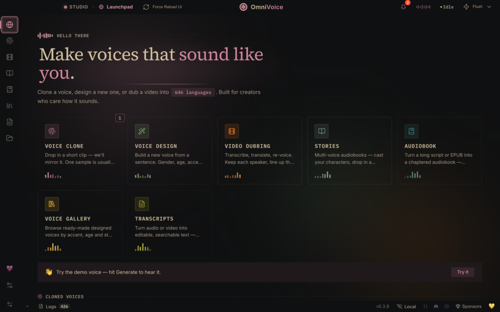 VoiceStudio Open Source Local AI Voice Cloning in 646 Languages